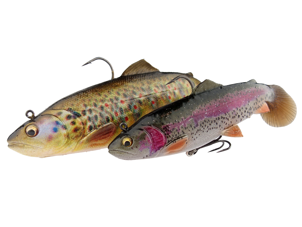 Savage Gear Lures 4D Rattle Trout Soft baits PreRigged