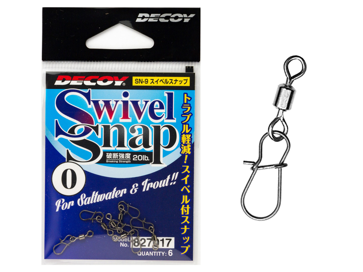 Decoy Snaps with swivel Swivel Snap SN9 Pike leaders, swivels, split