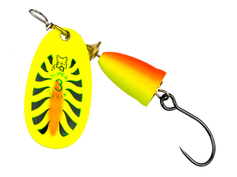 Blue Fox Spinners Vibrax Fluorescent Single Barbless Trout Area lures