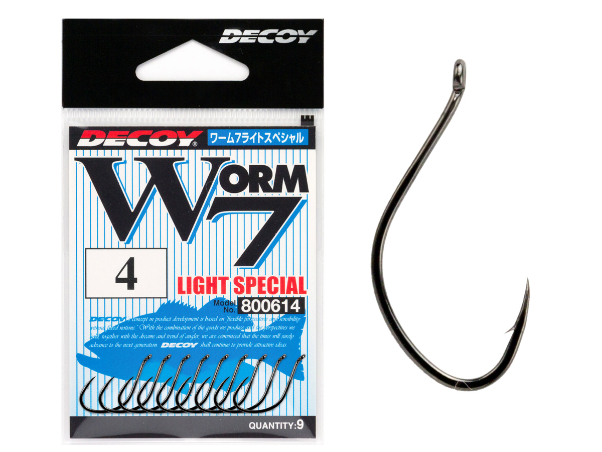 Decoy Hooks Light Special Worm 7 Hooks for baits and lures