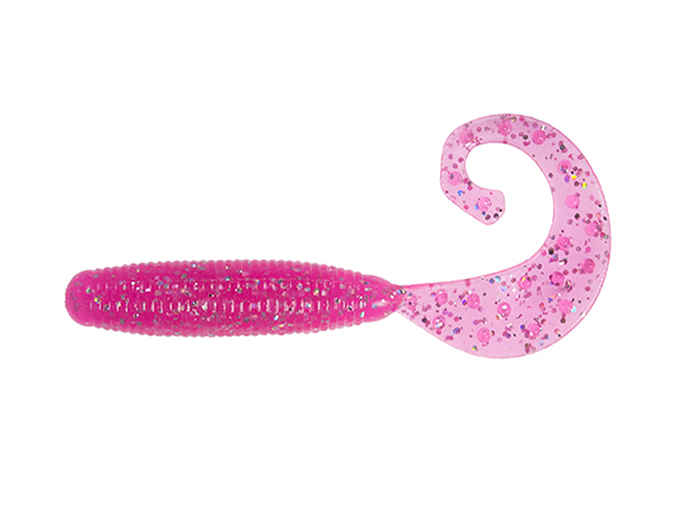 East Rain Grub Soft Baits With Fork Roll-Tail - 6cm/2.36in, 2.4g, 6 Color Options For Fresh/Saltwater