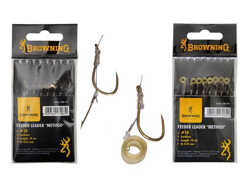 Browning Feeder hooktonylon Method Hooks with Line
