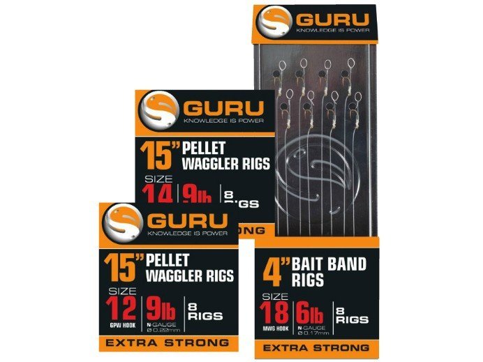 guru pellet waggler rig with bands