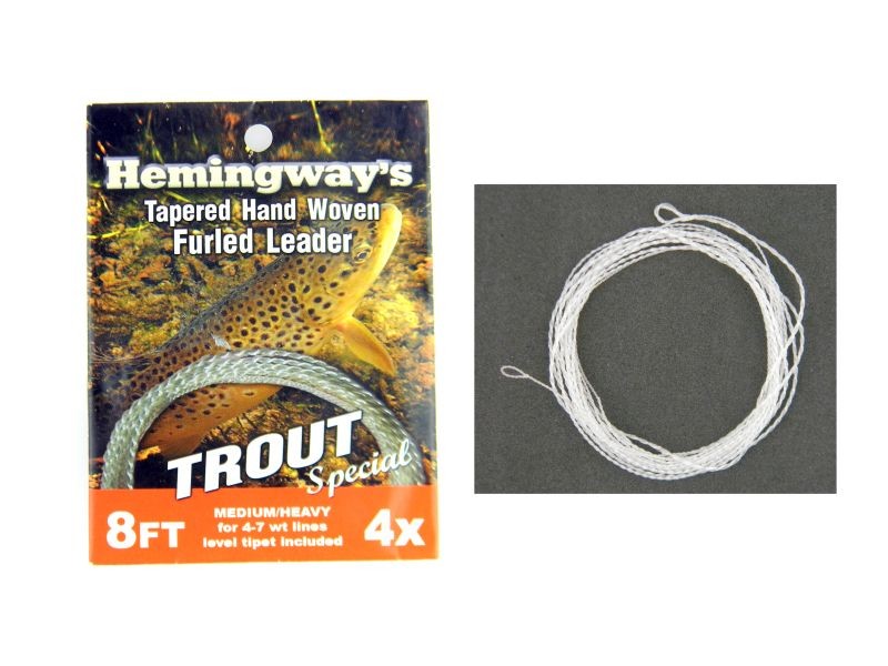 Fluorocarbon Tapered Furled Leaders Trout or Grayling 