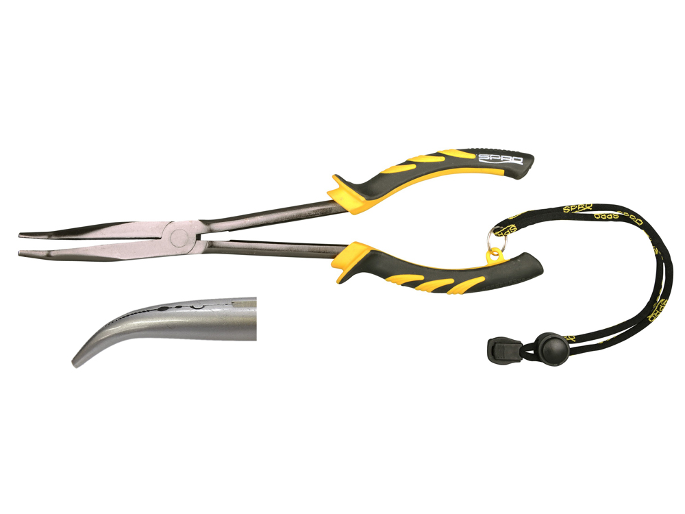 SPRO Extra Long Bent Nose Pliers 28cm - Pliers, Pincers, Scissors