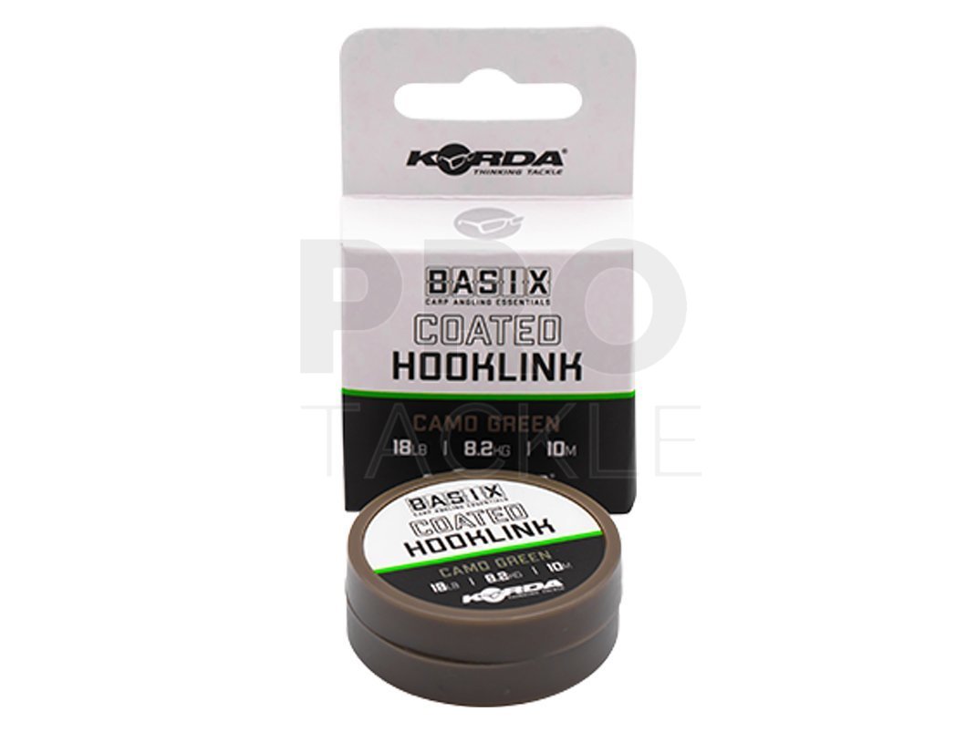 Korda Basix Coated Hooklink - Braided hooklinks for carp rigs