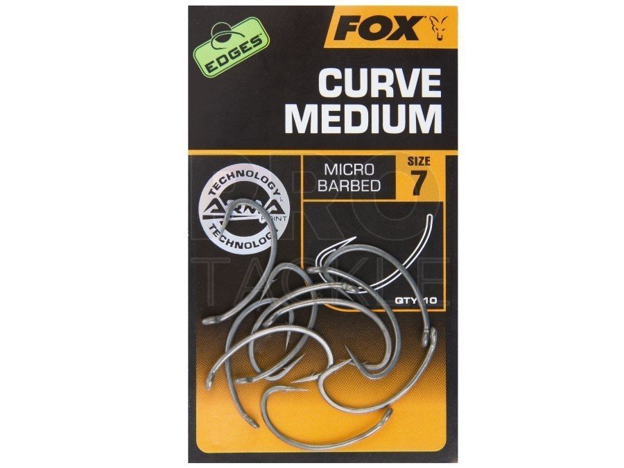 FOX Hooks Carp EDGES Curve Shank Medium - Carp hooks - PROTACKLESHOP