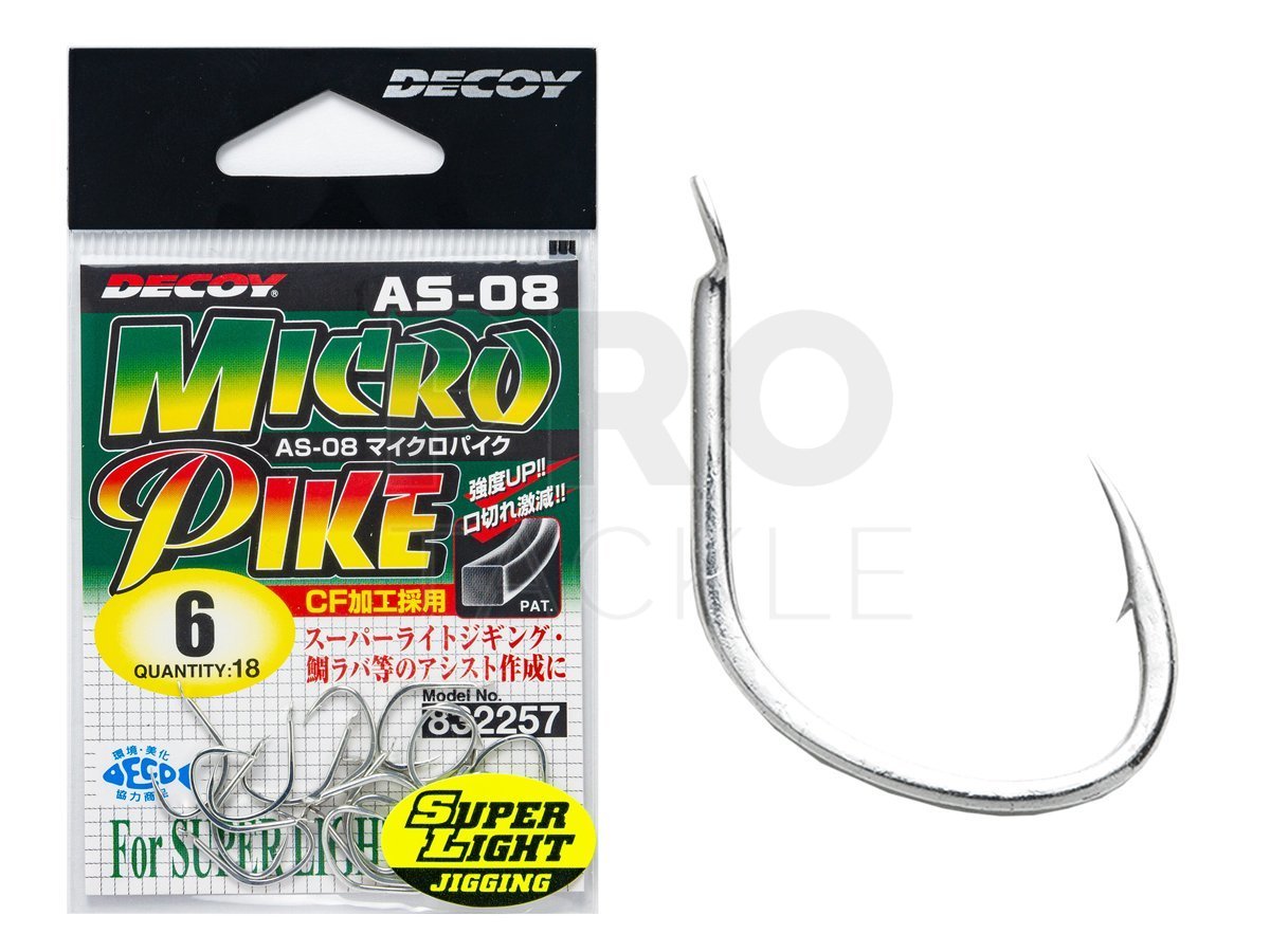 Decoy AS-08 Micro Pike Hooks - Hooks for baits and lures - PROTACKLESHOP