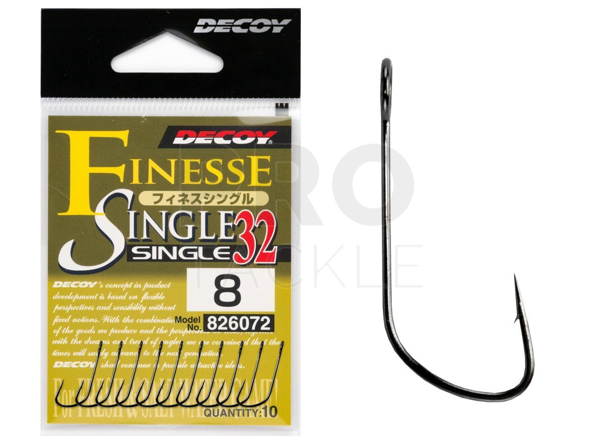 Decoy Hooks Single32 Finesse Single - Hooks for baits and lures -  PROTACKLESHOP