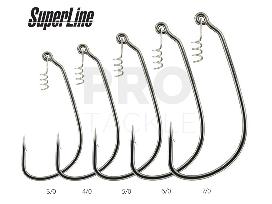 Gamakatsu Hooks Worm EWG Superline Spring Lock - Hooks for baits and lures  - PROTACKLESHOP