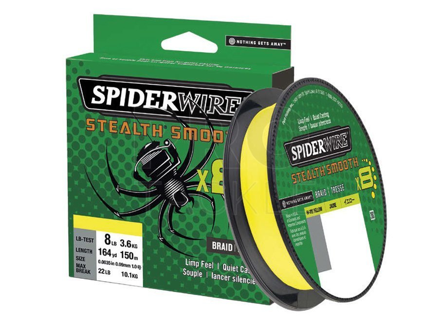 Spiderwire Stealth Smooth 8 Yellow braids - Braided lines - PROTACKLESHOP