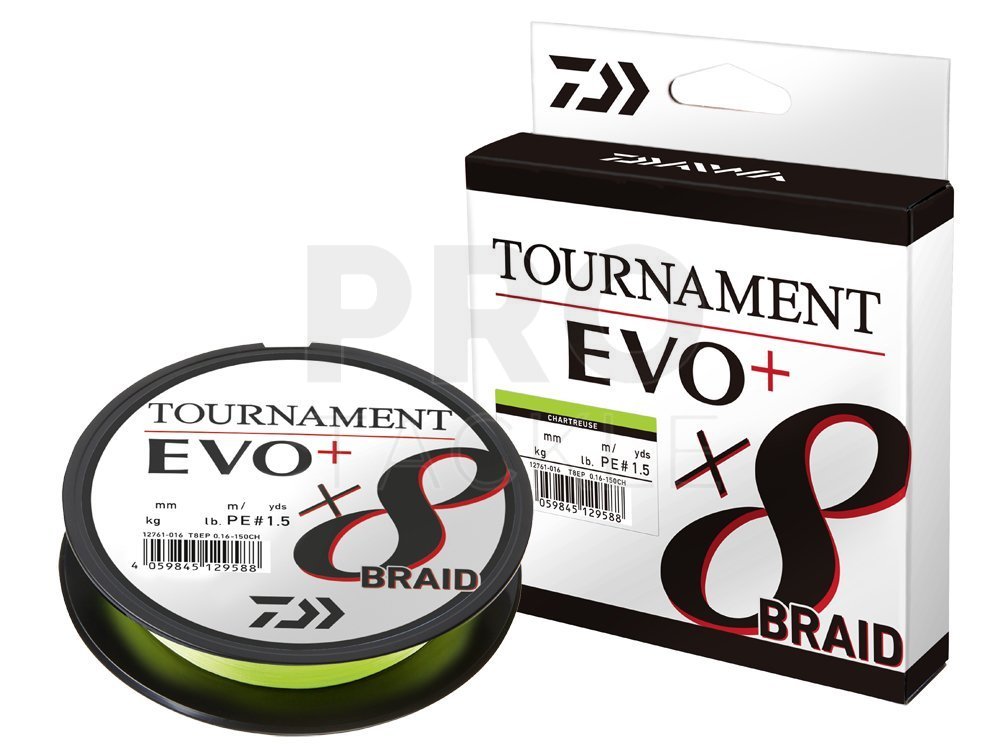 Daiwa Braided lines Tournament X8 Braid Evo+ Chartreuse - Braided