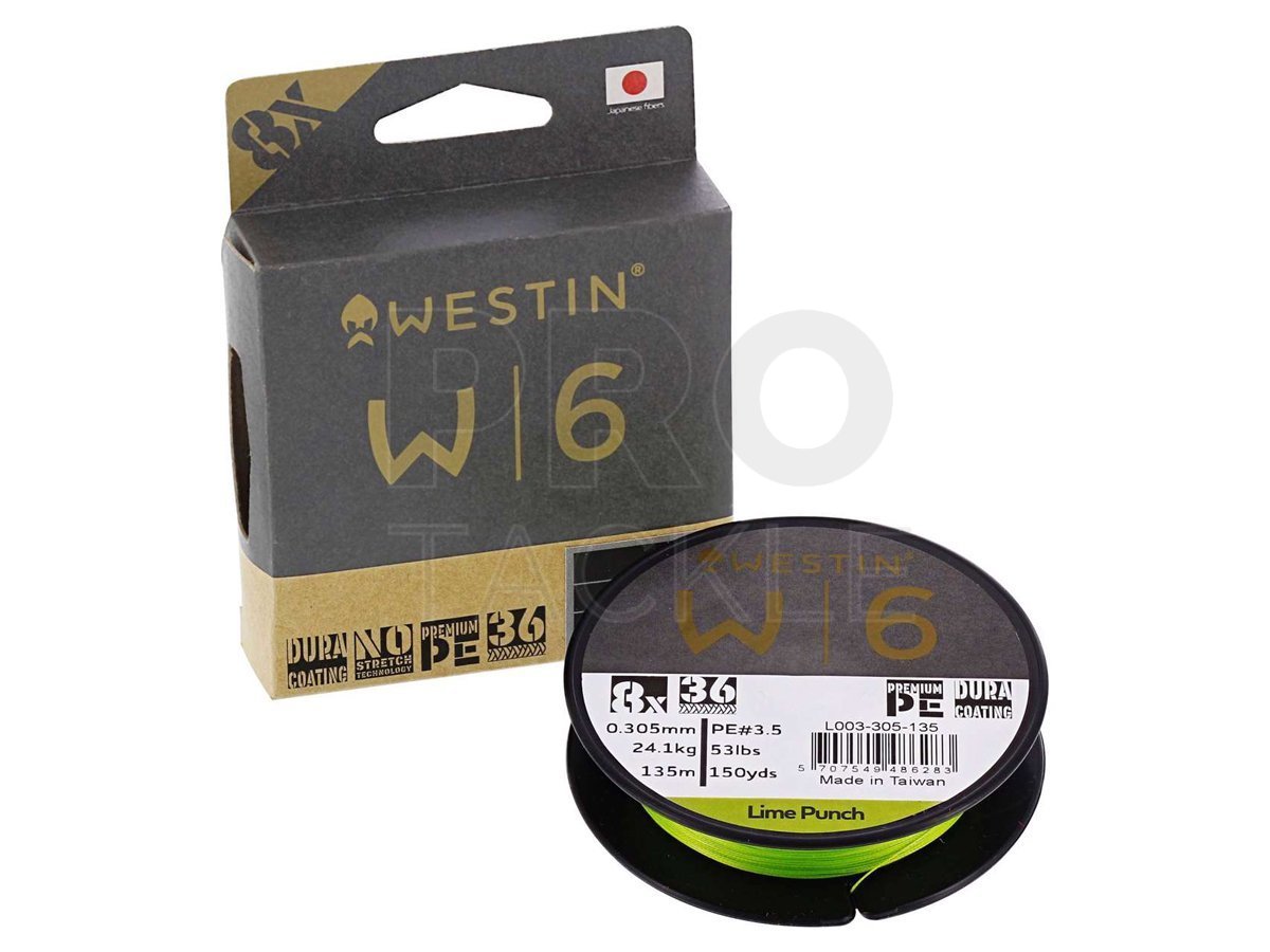 Westin W6 8 Braid Lime Punch - Braided lines - PROTACKLESHOP