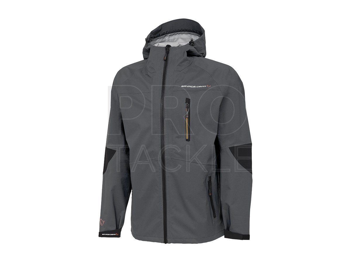 Savage Gear SG8 Salvage Shell Jacket Castlerock Grey Black Jackets PROTACKLESHOP