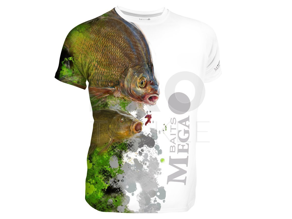 Dragon Breathable T-shirt Megabaits - bream/tench white - T-shirts