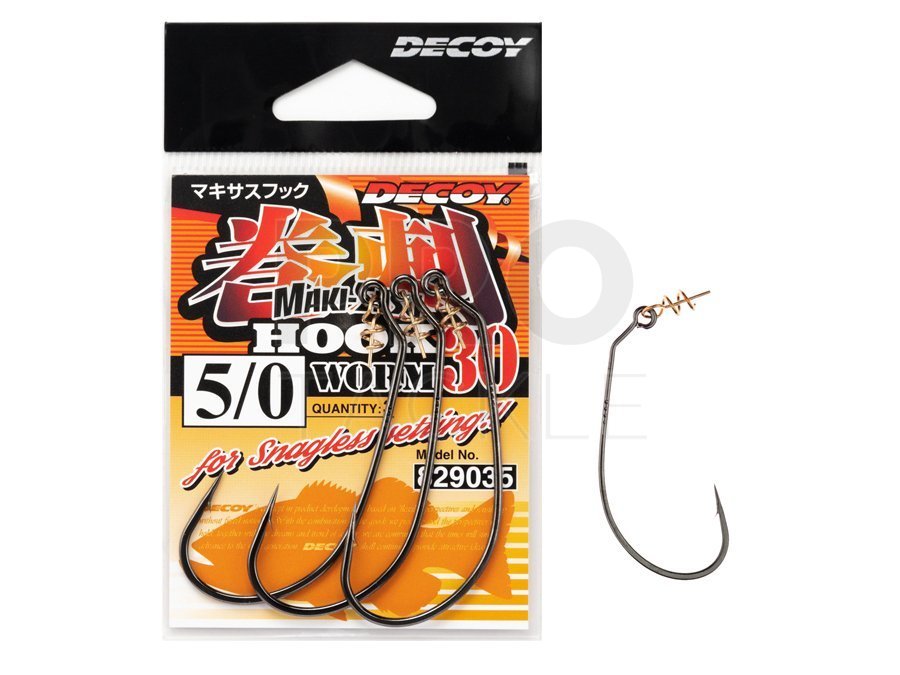 Decoy Hooks Worm 30 Makisasu Hook - Hooks for baits and lures -  PROTACKLESHOP