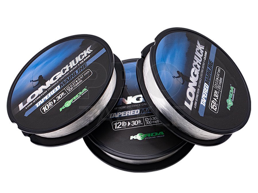 Korda Monofilament Lines LongChuck Tapered Mainline Clear - Carp  Monofilament Lines - PROTACKLESHOP