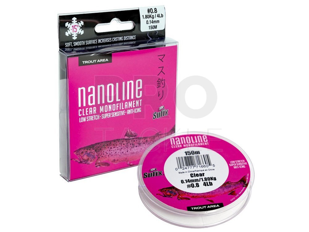 Sufix Nanoline spinning line for trout fishing