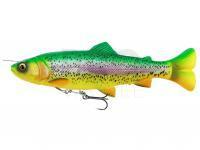 Soft Bait Savage Gear 4D Line Thru Pulse Tail Trout 16cm 51g Slow Sinking - FireTrout Fluo