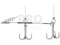 Dragon stingers with corkscrew for big soft baits 2 x no. 1 - 14kg 9cm