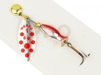 Spinner Mepps Aglia Long Heavy - Silver / Red Dots #1/8g