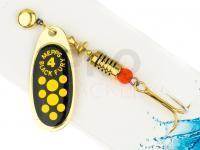 Spinner Mepps Black Fury Gold / Yellow Dots - #4 | 8.00g