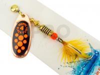 Spinner Mepps Black Fury Mouche #4 - Copper/Red Dots