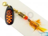 Spinner Mepps Black Fury Mouche #3 - Black/Red Dots