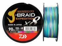 Braided Line Daiwa J-Braid Expedition x8E Multi Color 300m - 0.13mm