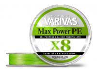 Braided line Varivas Max Power PE X8 Lime Green 150m 24.1lb #1.2
