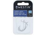 Westin Magic Minnow Weedless Jig Widegap Hook #2/0 Silver 5pcs