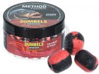 Jaxon Dumbels Duo Color Sinking Method Feeder 50g 8/10mm - Strawberry-Halibut
