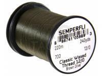 Semperfli Classic Waxed Thread 12/0 240 Yards - Brown Olive