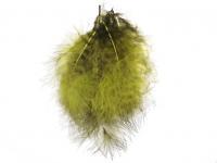 Feather Grizzly Marabou - Olive / black grizzled