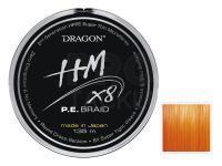 Braided line Dragon HM X8 P.E. Braid Fluo Orange 135m 0.14mm