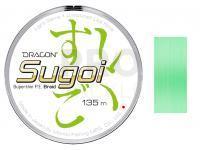 Braided Line Dragon Sugoi Superthin P.E. Braid Fluo Light Green 135m 0.037mm