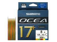 Braided Line Shimano Ocea 17+ Braid 300m 63,1kg PE8 Multi color