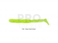 Soft Bait Reins Rockvibe Shad 1.2 inch - 129 Glow Chart Silver
