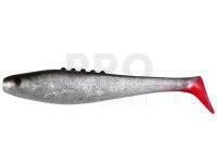Soft baits Dragon Lunatic 10cm PEARL BS - PEARL/BLACK silver glitter/red tail