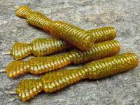 Soft Baits Great Fish GF2 Leech 60mm 1.8g - no scent - motor oil green
