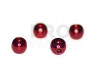 Red metalic beads 3,3mm