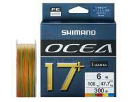 Braided Line Shimano Ocea 17+ Braid 300m 47,7kg PE6 Multi color