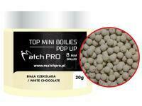 Top Mini Boilies Drilled Pop UP 20g 8mm - WHITE CHOCOLATE