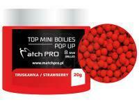 Top Mini Boilies Drilled Pop UP 20g 8mm - STRAWBERRY