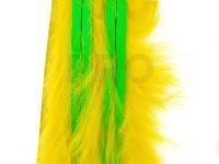 Hareline Bling Rabbit Strips - Yellow with Fl Green Chartreuse Accent