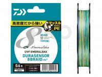 Braid Line Daiwa UVF Emeraldas Dura Sensor X8 +Si2 Multicolor 150m #0.5