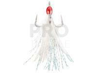 Mustad In-Line Triple Grip Feathered White - #2
