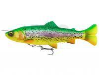 Soft Bait Savage Gear 4D Line Thru Pulse Tail Trout 20cm 102g Slow Sinking - FireTrout Fluo