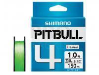 Braided Line Shimano Pitbull PE 4 Lime Green 150m #1.0