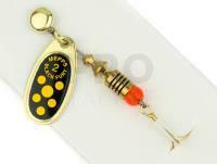 Spinner Mepps Black Fury Gold / Yellow Dots - #3 | 6.5g